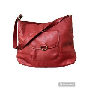 Leather Bag Purse Red Handmade In India NEW